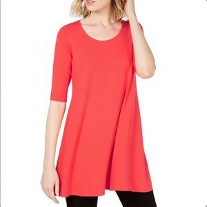 NEW Eileen Fisher Elbow-Sleeve Tunic Jersey